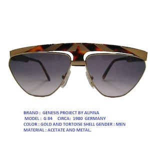 ALPINA G84 SUNGLASSES /alpina vintage eyewear / alpina sun glasses / over size alpina sun glasses /dead stock glasses alpina /