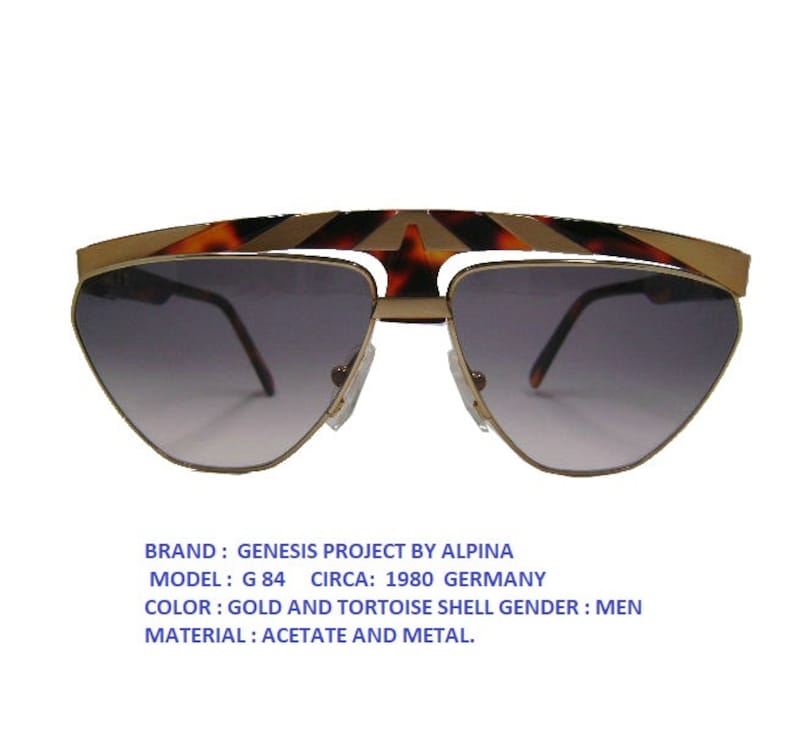 ALPINA G84 SUNGLASSES /alpina vintage eyewear / alpina sun glasses / over size alpina sun glasses /dead stock glasses alpina / image 1