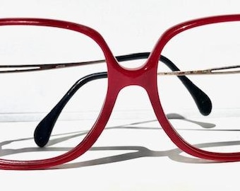 Metzler frame  Germain red Metzler eyeglasses, Red Germain women eyeglasses oversize red eyeglasses red and silver Germain eyeglasses