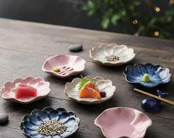 Japanese Retro Ceramic Mini Dish – Soy Sauce & Dipping Plate for Sushi, Snack and Condiment Serving