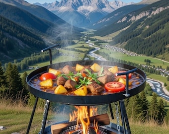 Campfire Griddle frying pan 50 cm with a stand for making fire