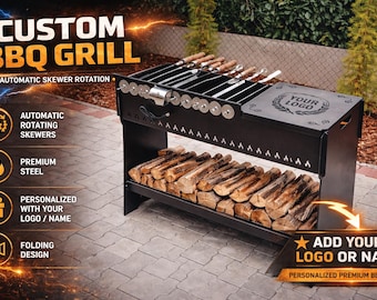 Grill with automatic skewer rotation "ASHUR-8 RS"