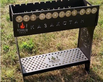 Grill ASHUR-12 S/With your logo and lettering/Automatic Skewer
