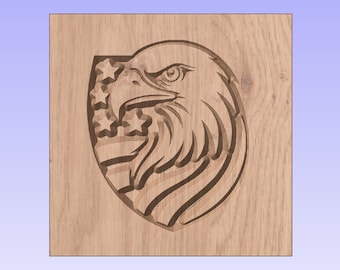 Escudo de águila calva de EE. UU. – Archivo vectorial CNC