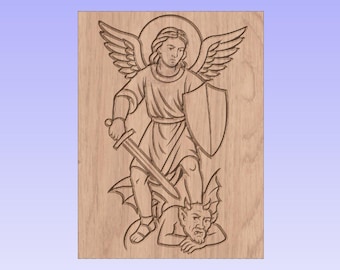San Miguel Arcángel – Icono CNC (SVG DXF)