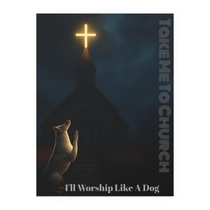 Take Me To Church Poster Print, Music Art Print, Hozier Poster, Aesthetic Wall Decor, Gift For Music Lovers