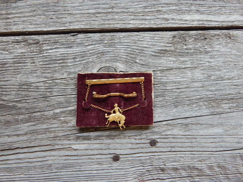 Anson Cowboy Tie Set with Collar Bar Clip