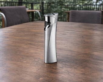 Encendedor de metal resistente al viento, hecho a mano, de primera calidad, diseño elegante y elegante.