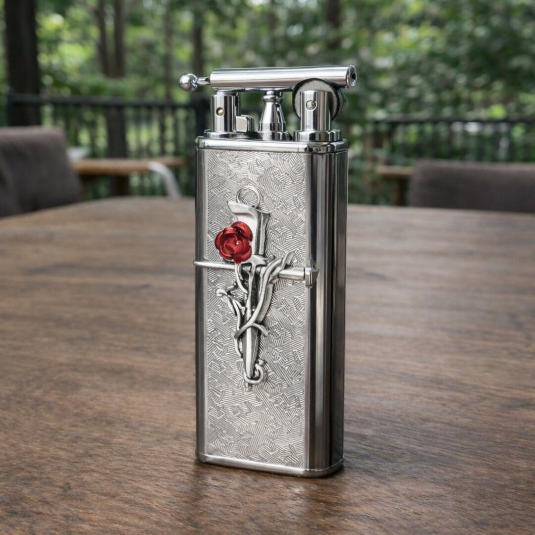 Handmade Retro Cross Lighter Premium Metal Finish Artisan Crafted Open ...