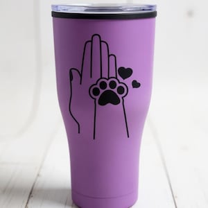Custom Dog Lover Tumbler – Personalized Stainless-Steel Tumbler with Name or Dog Breed – Pet Owner Gift – Dog Mom or Dog Dad Cup