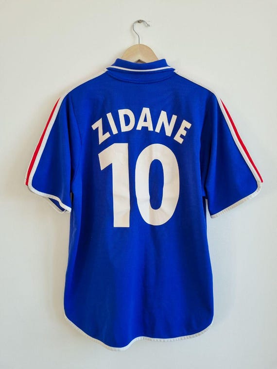 France 2000/2001/2002 ZIDANE Home Soccer Jersey Football Shirt