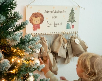 Adventskalender für Kinder, Adventskalender Holz, Weihnachtskalender Kinder, DIY Adventskalender zum befüllen