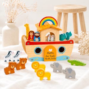 Taufgeschenk personalisiert Arche Noah, Außergewöhnliches Taufgeschenk, Geschenk zur Taufe, Arche Noah, Taufgeschenk Patenkind