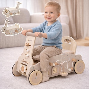 Cadeau voor de eerste verjaardag, 3-in-1 loopstoel, loopauto, schommelstoel, babycadeaus, kraamcadeau, cadeau voor de eerste verjaardag, Montessori-speelgoed