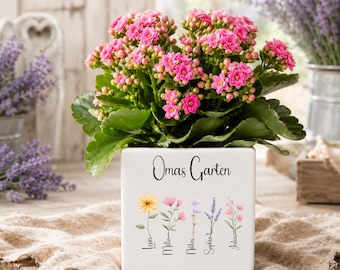 Geschenk Mama, Blumentopf Oma, Geschenk Oma, 60. Geburtstag Frau, Muttertagsgeschenk, Geburtstagsgeschenk Mama, Geschenk Oma Geburtstag