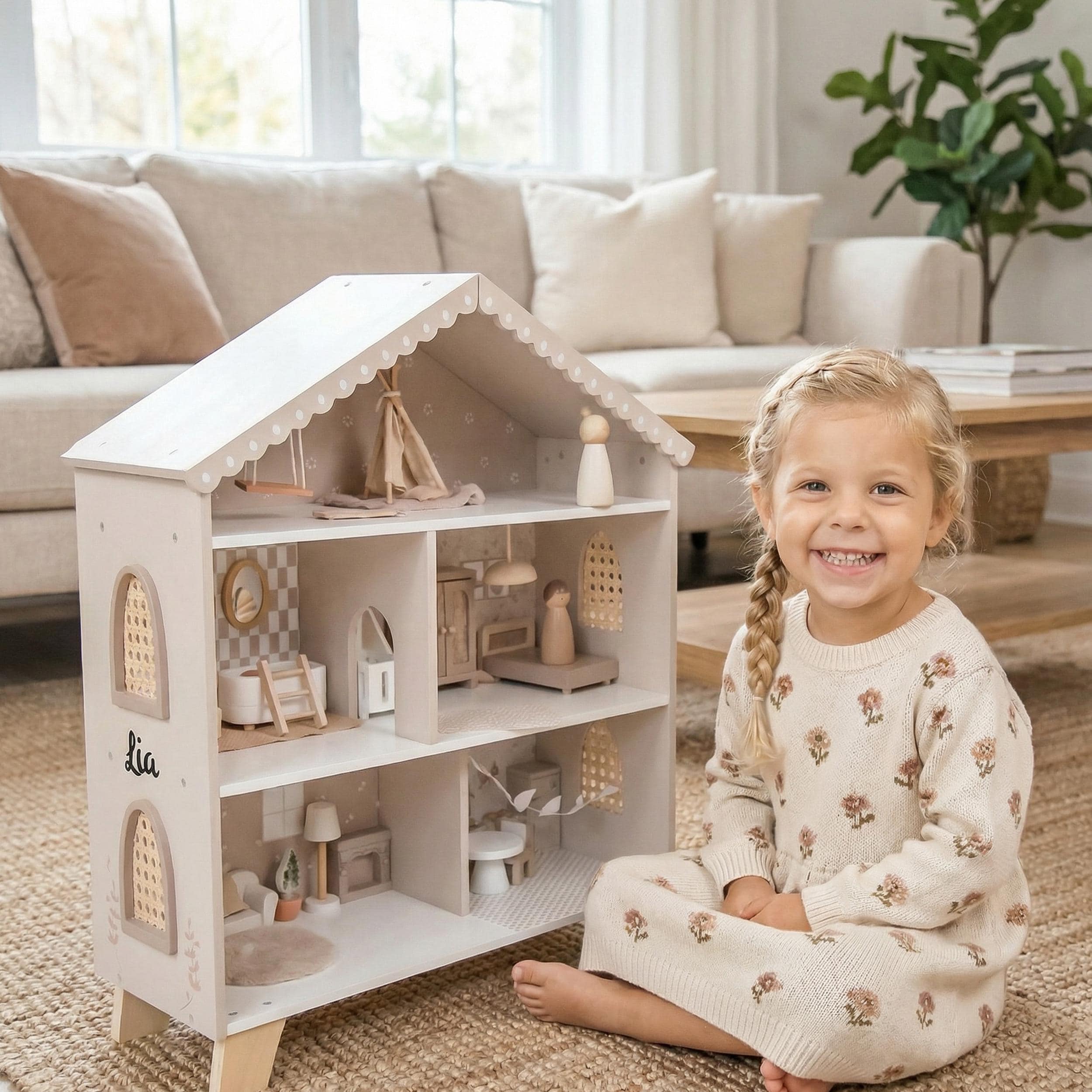 Wooden dollhouse - Etsy 日本