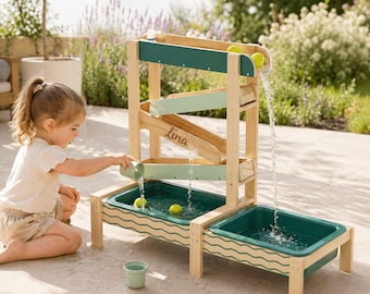 Gift for a 1st birthday, outdoor water track toy, water toy, Montessori toy, children's birthday gift, christening gift