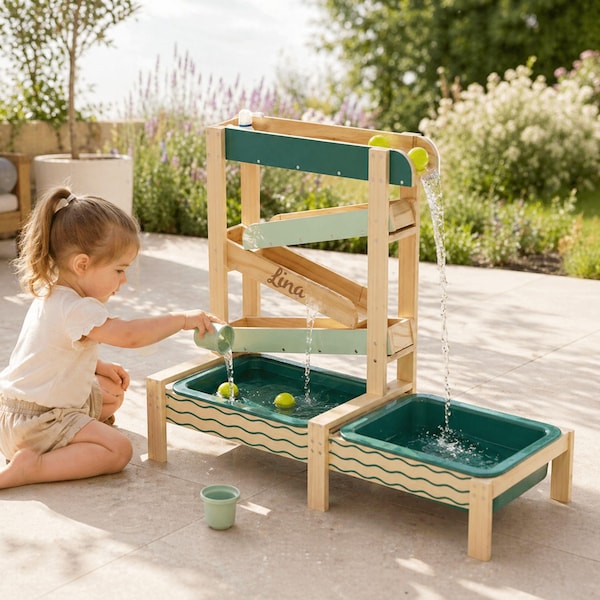 Geschenk 1 Geburtstag, Wasserbahn Outdoor Spielzeug, Wasserspielzeug , Montessori Spielzeug, Kindergeburtstag Geschenk, Taufgeschenk
