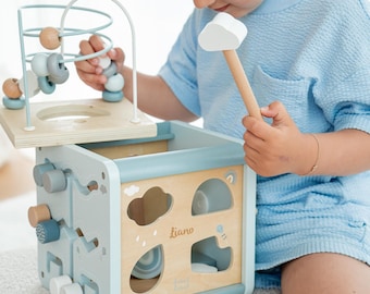 First birthday gift, birth gift, blue motor skills cube, baby birth gift, Christmas gift for children