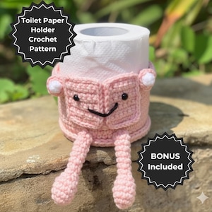 Toilettenpapierhalter häkeln: Einfaches 2 in 1 Amigurumi-Muster (Digitaler Download PDF)