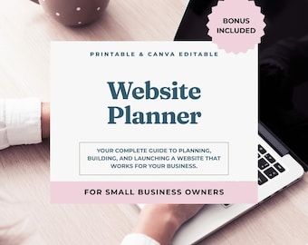 Website Planner for Small Business Owners: Editable Canva Template (Digital Download)