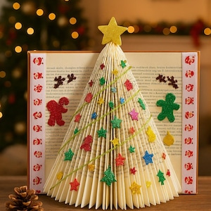 Handmade Folded Book Christmas Tree: Upcycled Holiday Decor