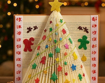 Handmade Folded Book Christmas Tree: Upcycled Holiday Decor