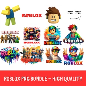 Roblox PNG-bundel 12, Roblox Game-personage Clipart, Roblox-lettertype PNG, Boy Character PNG, Roblox Kid-ontwerp, Roblox Art, Instant Download