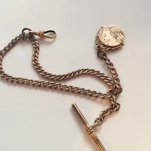 Victorian Watch Chain Gold Fill Goldfilled Photo Locket  display picture 2