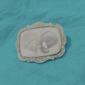 Antique Hair Mourning Brooch Victorian Memoriam Rare 2 Color 1840s