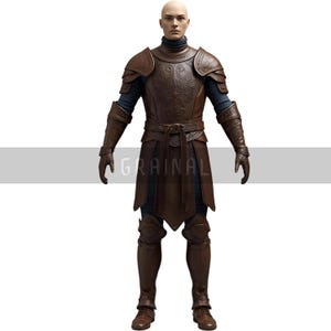 Premium Medieval Leather Armor Coat - Fantasy Knight Armor Coat Cosplay - Brown Leather Warrior Outfit - Full Body Leather Armor