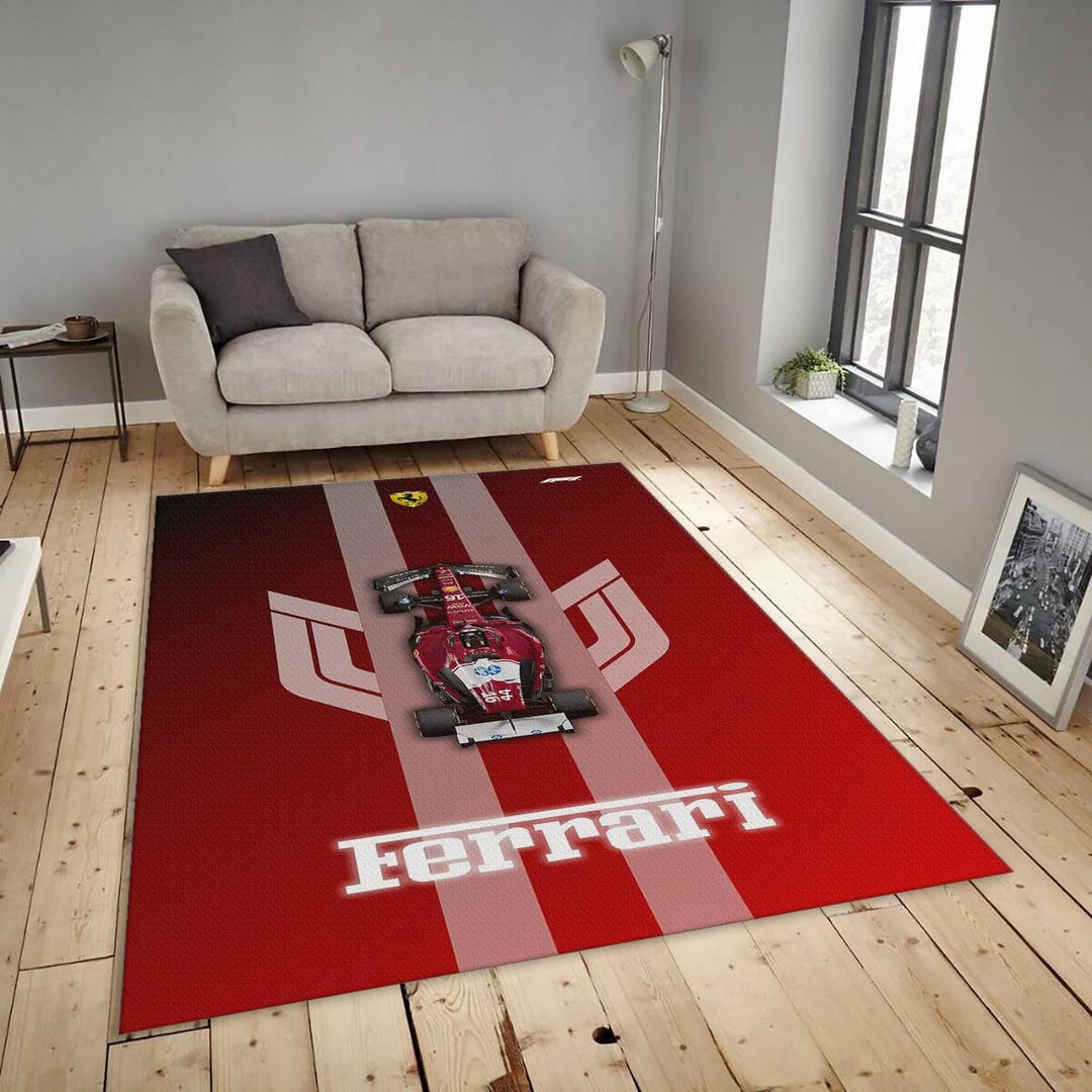 Ferrari F1 Racing Car Rug - Personalized Car Enthusiast Gift - Etsy