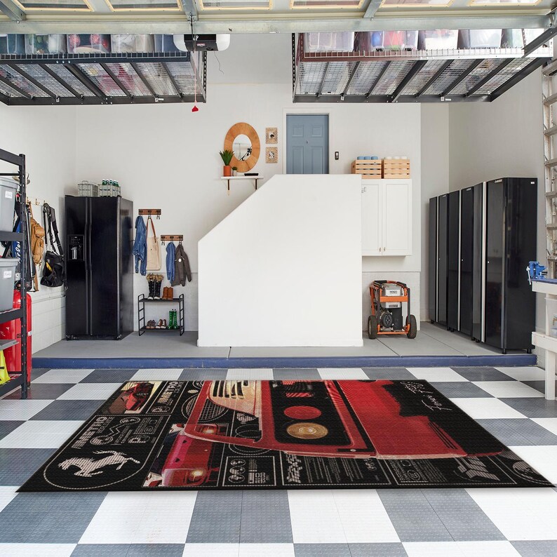 Ferrari F40 Rug, Retro Supercar Decor | 80s Vintage Car Carpet | Man ...