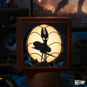 Silksong - Hollow Knight - Hornet Papercut Shadow Box Lampa: Gaminglampa