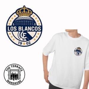 Real Madrid "Los Blancos" T-Shirt: Retro Football Fan Matchday Attire image 1