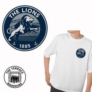 T-shirt rétro pour fan Millwall | T-shirt de football Lions | Cadeau pour les supporters de Millwall, tenue de match