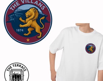 Retro Aston Villa Fan T-Shirt | Villans Football Tee | Gift for AVFC Supporters, Matchday Attire