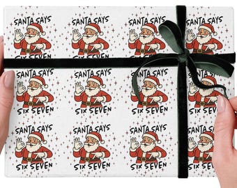6 7  Wrapping Paper Santa