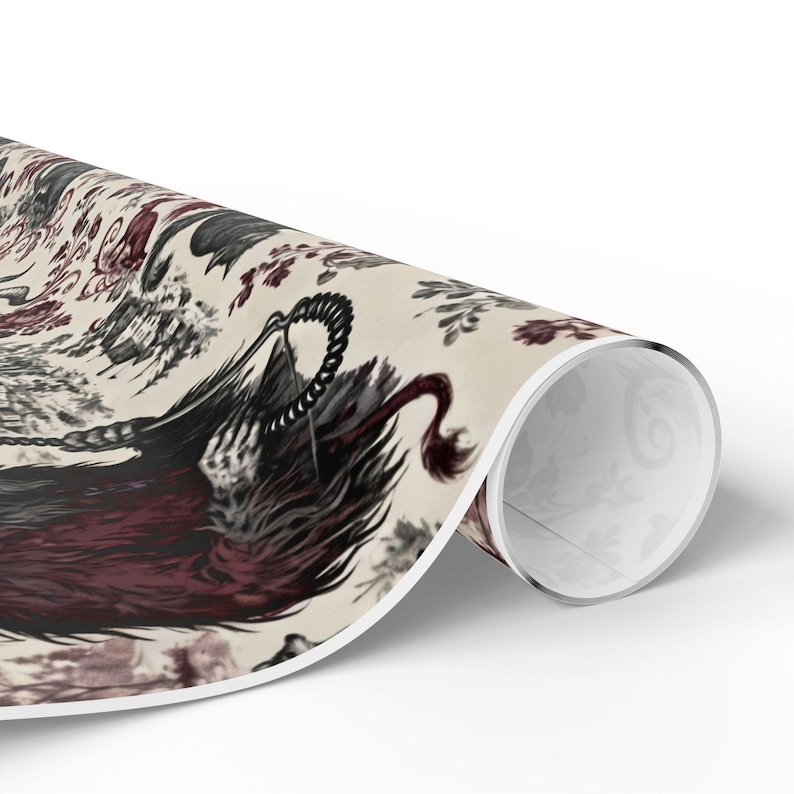 Krampus Wrapping Paper | Dark Holiday Folklore | Alternative Xmas Spooky image 6