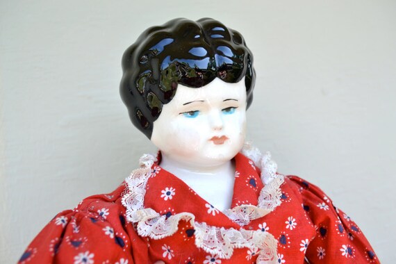 porcelain doll black hair