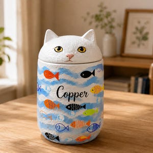 Custom Cat Urn – Handmade Cat Memorial Ashes, Bespoke Hand Painted from Photo, Pet Loss Keepsake image 7