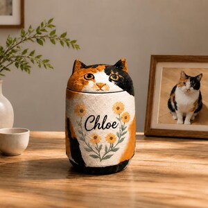 Custom Cat Urn – Handmade Cat Memorial Ashes, Bespoke Hand Painted from Photo, Pet Loss Keepsake image 13