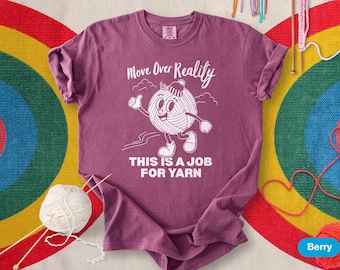Funny Yarn Shirt – Retro Mascot Tee – Gift for Knitters & Crocheters