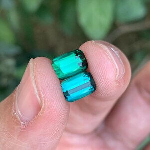 3,75 karat fasetterad turmalin i omvänd par i Afghanistan-gruvan