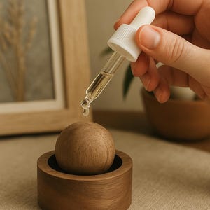 Solid Wood Aromatherapy Diffuser | Natural Essential Oil Wooden Air Freshener | Minimalist Home Fragrance Decor