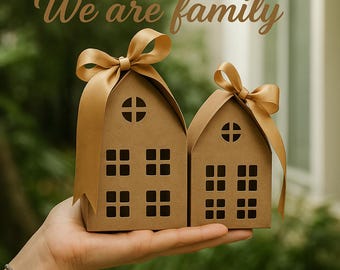 House Shaped Gift Box | Christmas Candy Cookie Favor Boxes for Wedding & Holiday Party