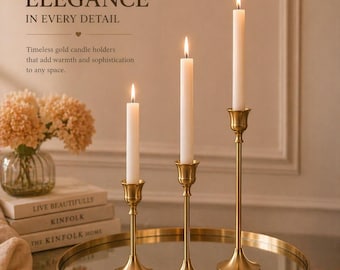 Juego de 3 portavelas dorados, elegantes candelabros altos, decoración para centros de mesa de boda.