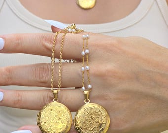 Waterproof Locket Necklace With Photo: Personalized Vintage Keepsake
