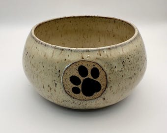 Long Ears Pet Bowls - Handmade Ceramic - Small Beige Spaniel Bowl