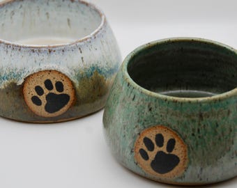 Long Ears Pet Bowls - Handmade Ceramic - Custom Made to Order Design Spaniel Bowls